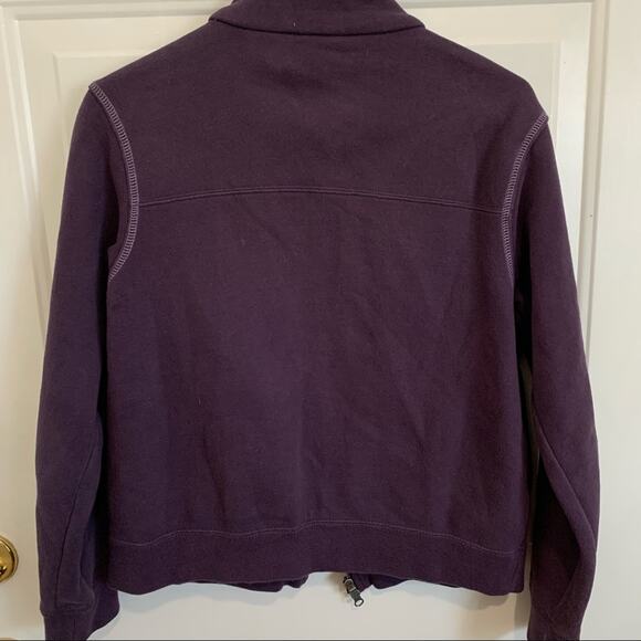 Columbia Purple High Neck Full Zip Cotton Blend Jacket Size Medium - Picture 3 of 8